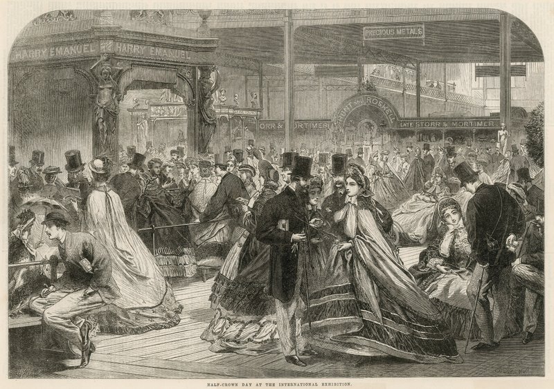 1862 Uluslararası Sergisinde yarım taç günü by English School