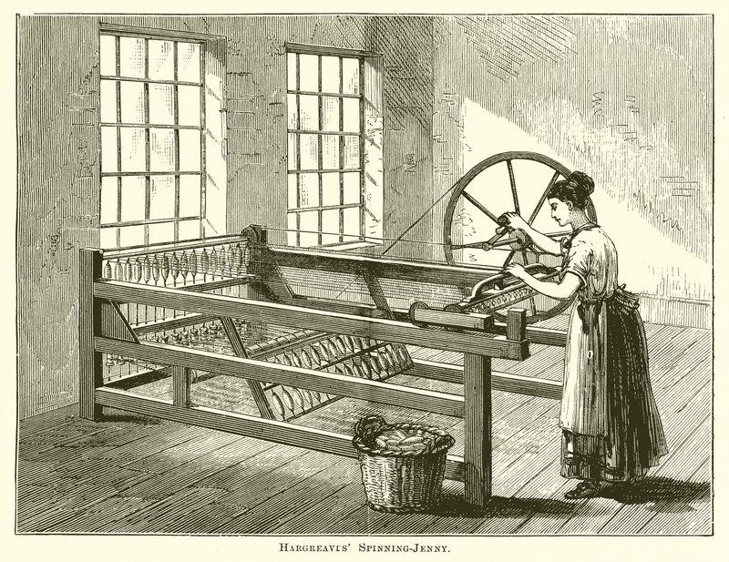 Hargreaves Spinning-Jenny by English School