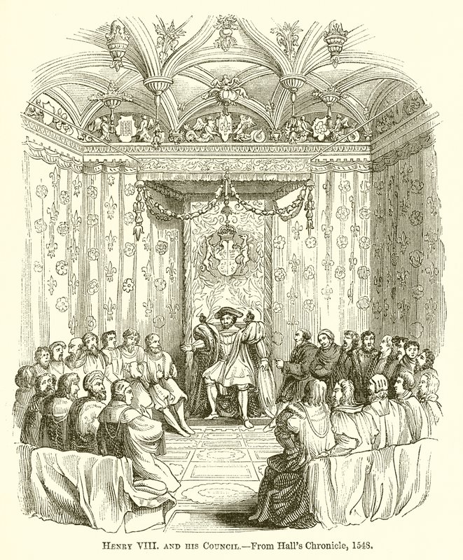 Henry VIII ve Konseyi by English School