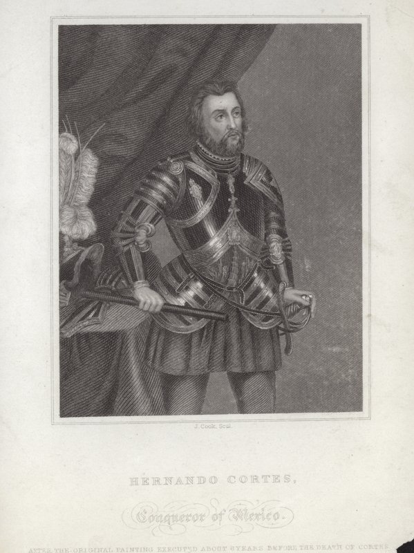 Hernan Cortes by English School