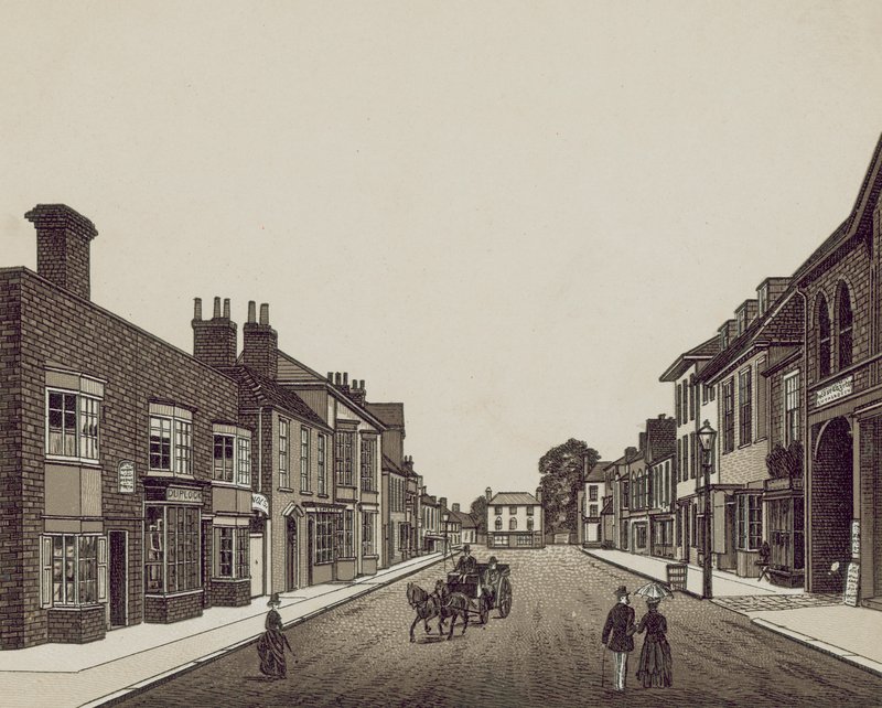 High Street, Petersfield Bank#39;tan (litho) by English School