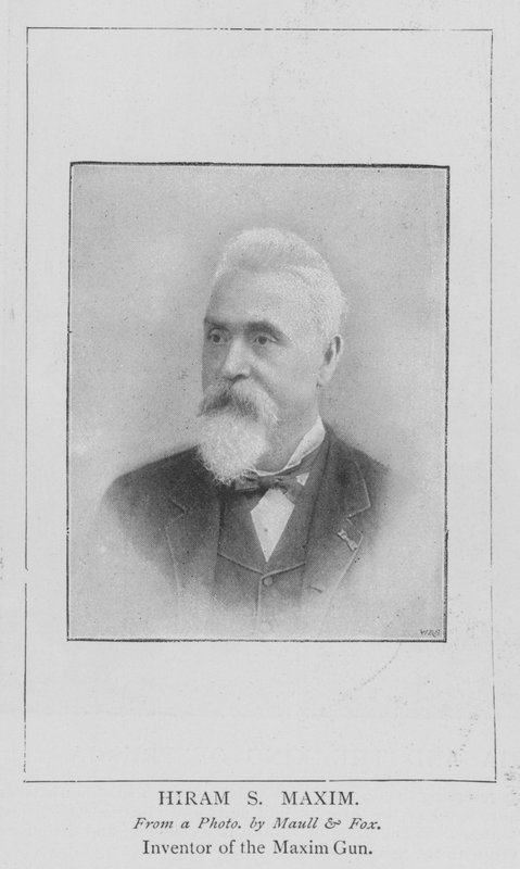 Hiram S Maxim (gravür) by English School