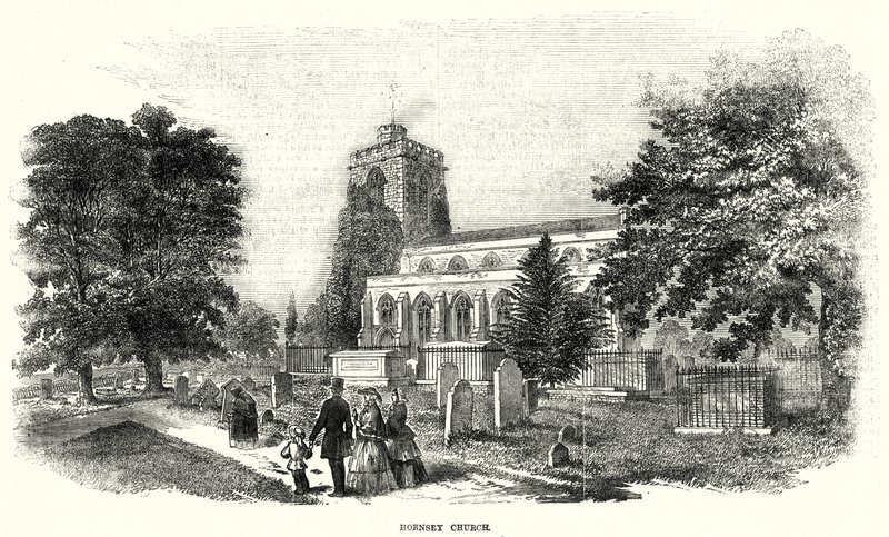 Hornsey Kilisesi (gravür) by English School