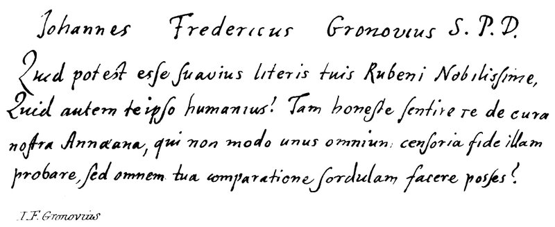IF Gronovius by English School