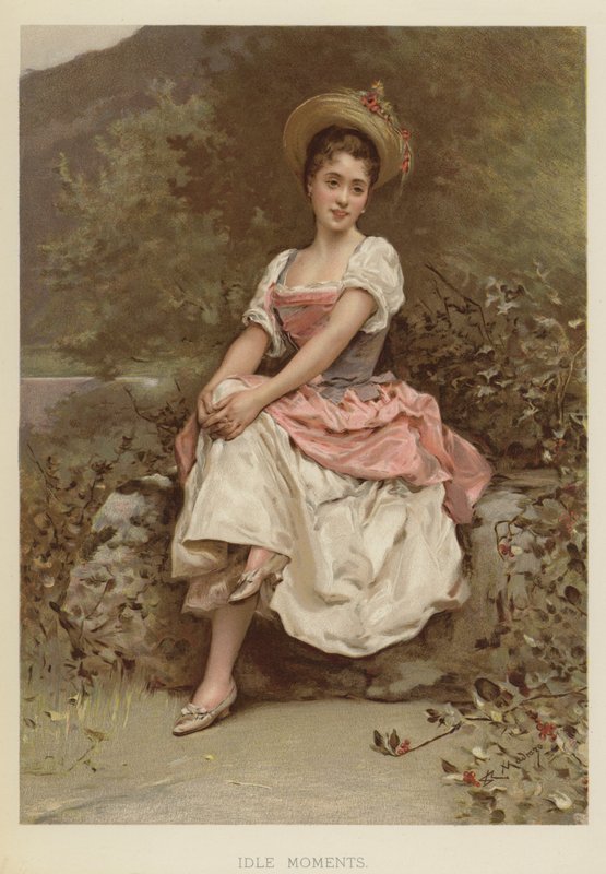 Boşta Kalma Anları (kromolitho) by English School