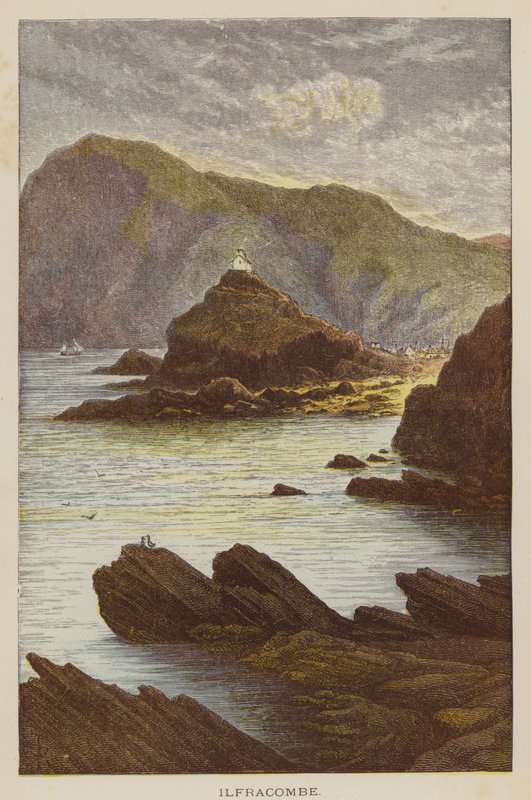 Ilfracombe (renkli gravür) by English School