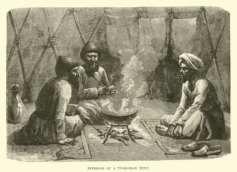 Bir Türkmen çadırının içi by English School