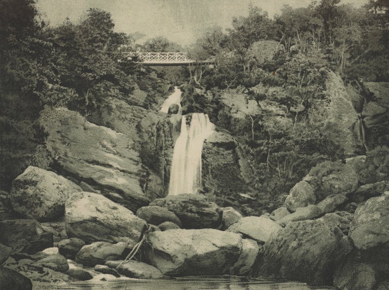 Inversnaid Şelaleleri, Loch Lomond (kromolitho) by English School