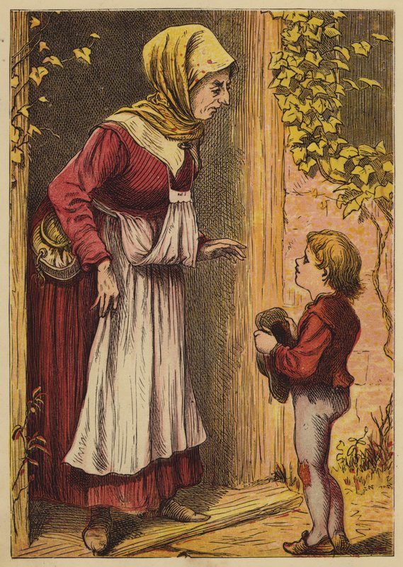 Jack ve Fasulye Sırığı (renkli gravür) by English School