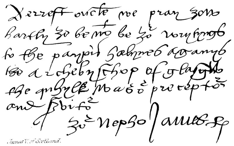 James V İskoçya by English School