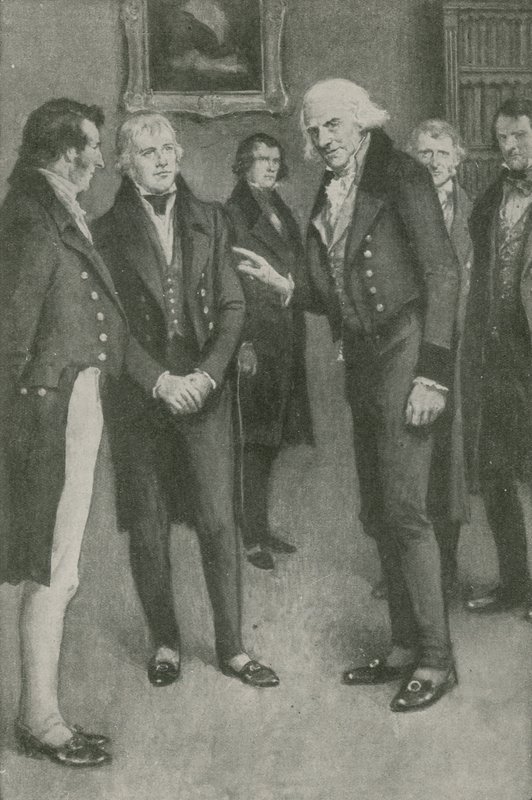 James Watt, Walter Scott ile tanışır by English School
