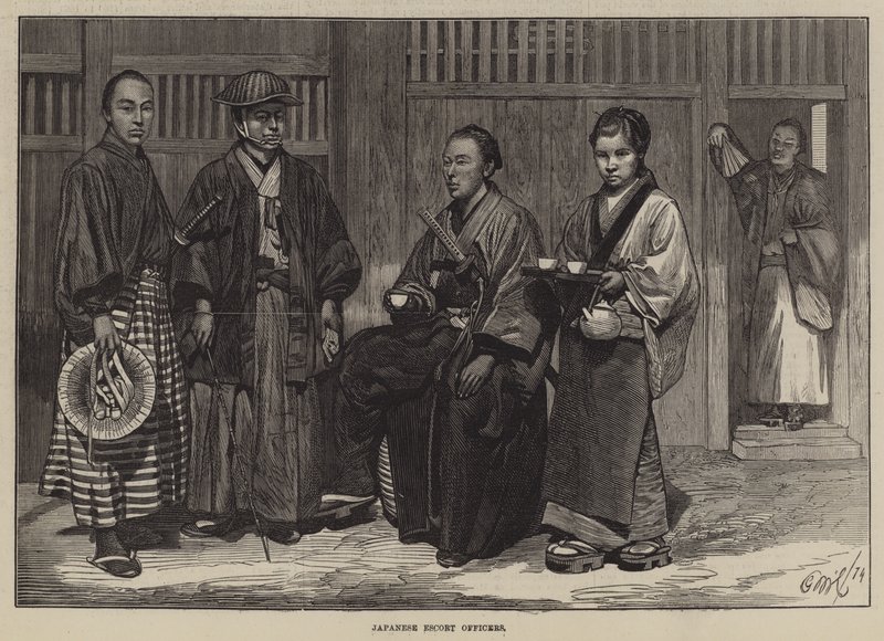 Japon Eskort Memurları (gravür) by English School