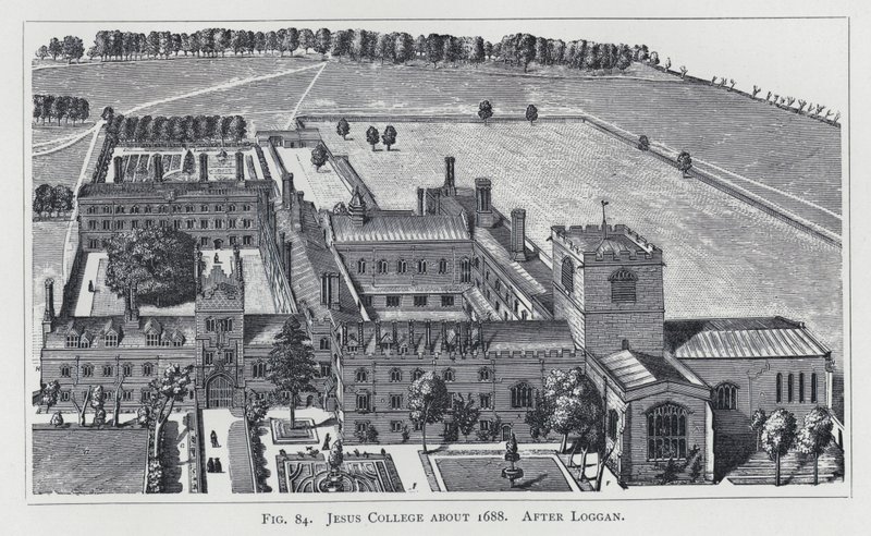 İsa Koleji yaklaşık 1688, Loggan