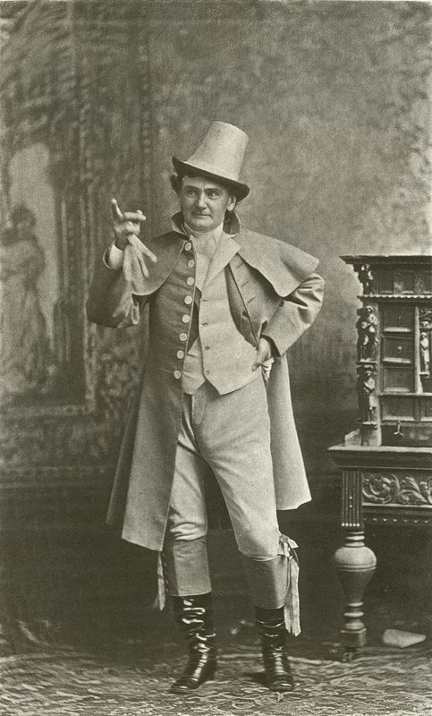 Joe Jefferson Bob Acres olarak (gravür) by English School