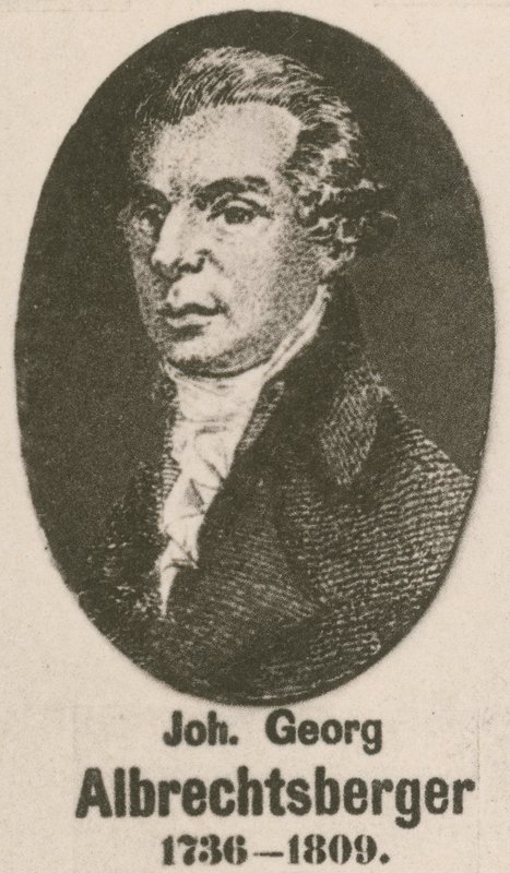 Johann Georg Albrechtsberger (gravür) by English School