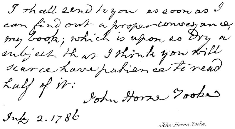 John Horne Tooke by English School