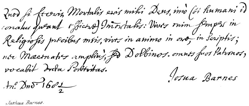 Joshua Barnes by English School