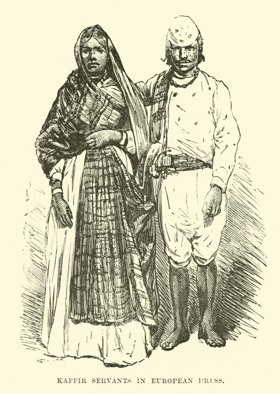 Avrupa elbiseli kafir hizmetçiler by English School