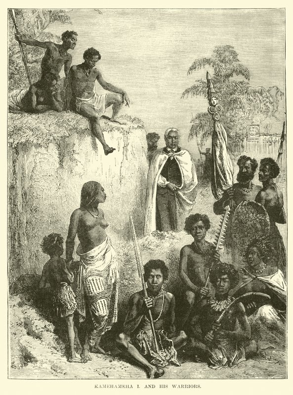 Kamehameha I ve savaşçıları by English School