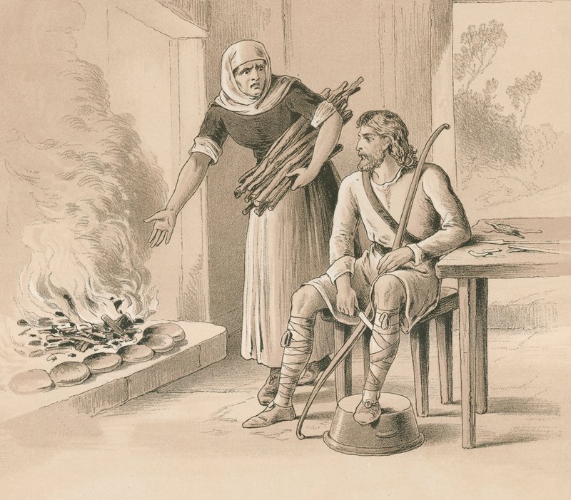 King Alfred and the cakes by English School