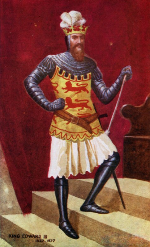 Kral Edward III (renkli taş) by English School