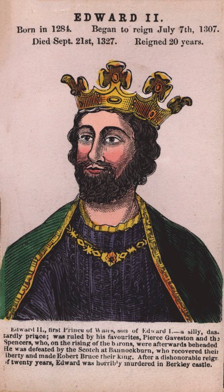 King Edward II (renkli gravür) by English School
