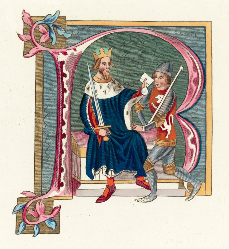 King Edward II (renkli gravür) by English School