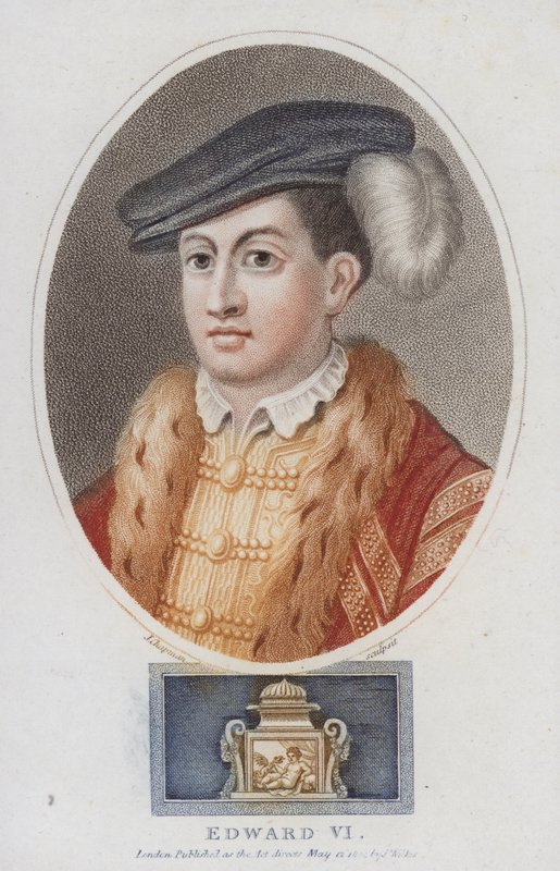 İngiltere Kralı VI. Edward (renkli gravür) by English School