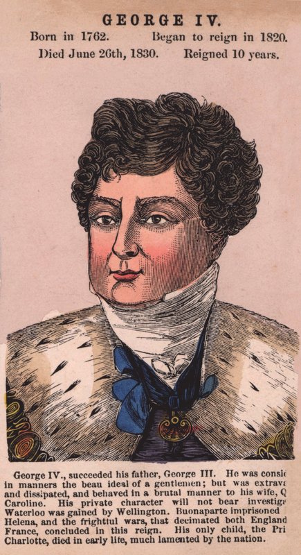 Kral George IV (renkli gravür) by English School