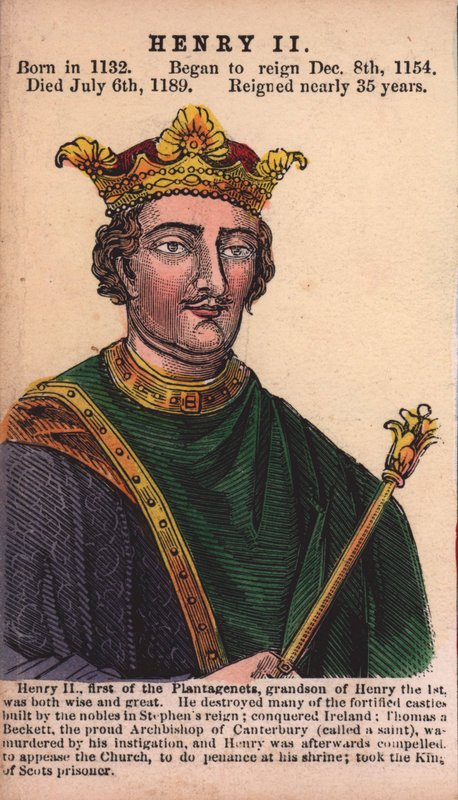 Kral II. Henry (renkli gravür) by English School