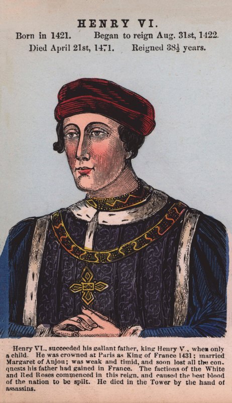 Kral Henry VI (renkli gravür) by English School