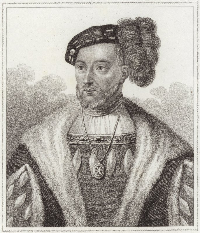 Kral James V (nokta gravürü) by English School