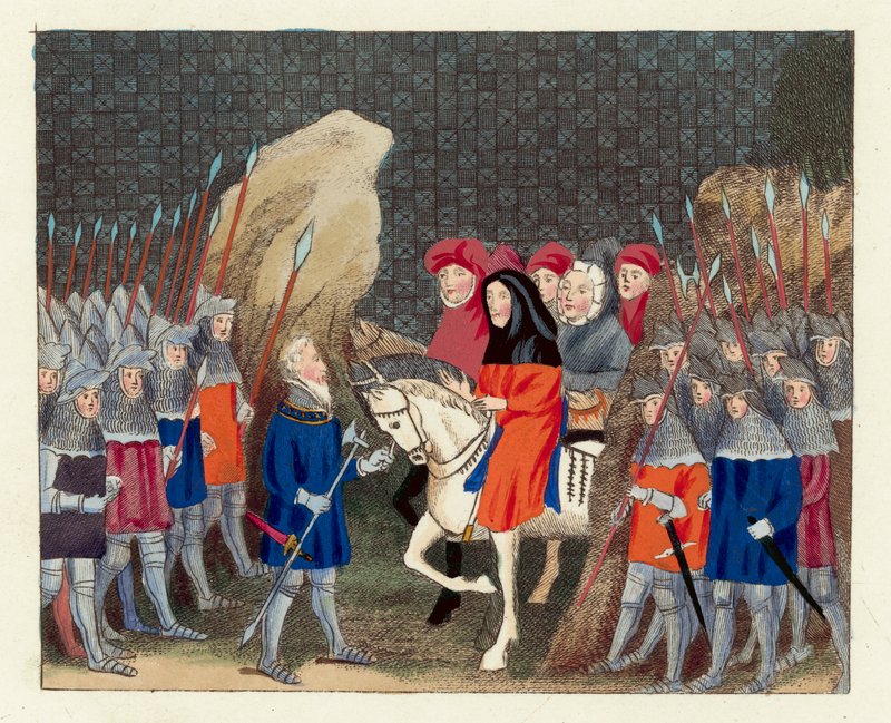 Kral II. Richard ihanete uğradı (renkli gravür) by English School