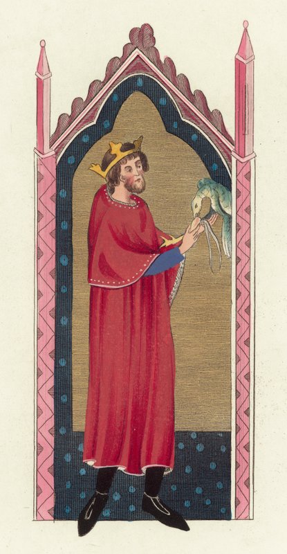 Kral Stephen (renkli gravür) by English School