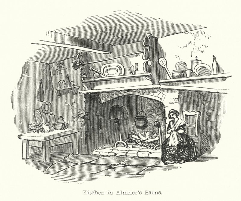 Almner's Barns'ta Mutfak (gravür) by English School
