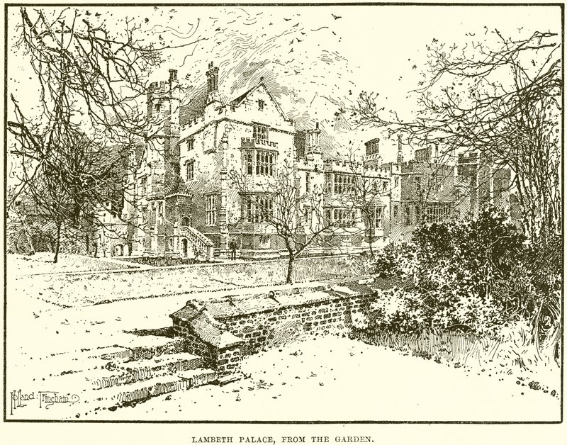 Bahçeden Lambeth Sarayı by English School