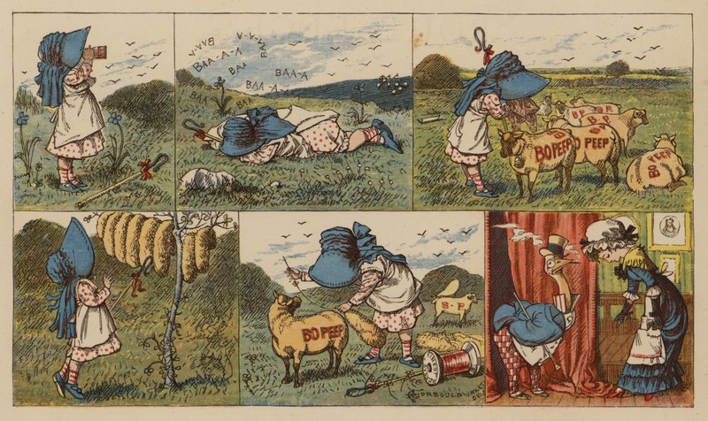 Küçük Bo-Peep (renkli taş) by English School