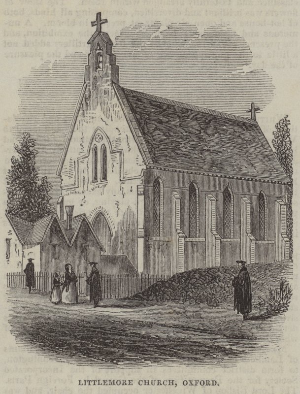 Littlemore Kilisesi, Oxford (gravür) by English School
