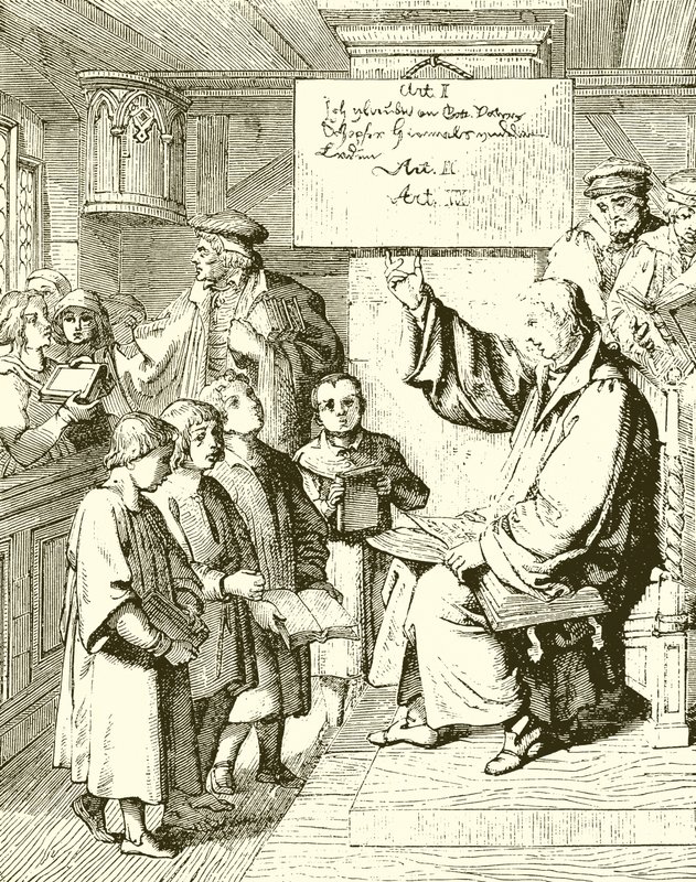 Luther çocuklara öğretiyor by English School