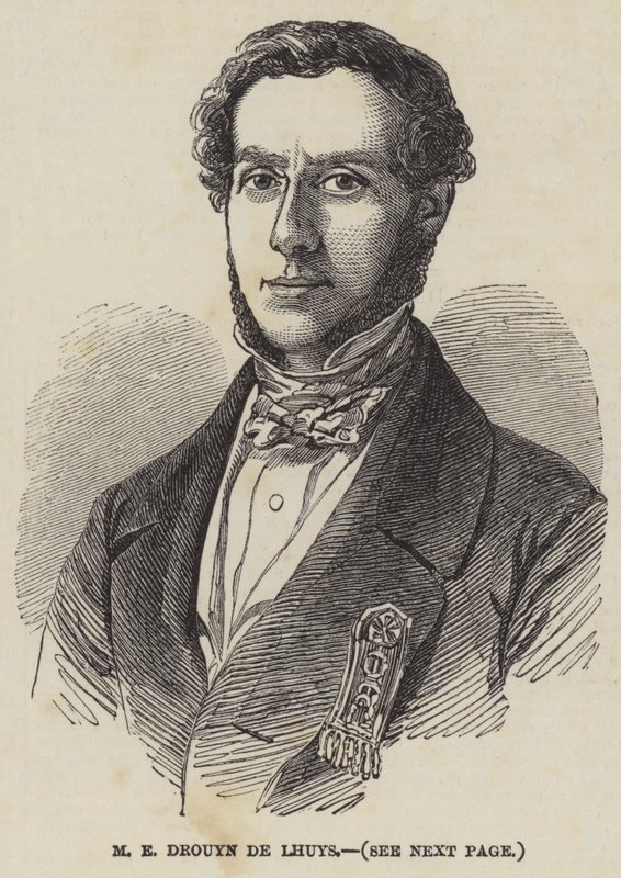 M E Drouyn de Lhuys (gravür) by English School