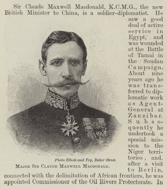 Binbaşı Sir Claude Maxwell Macdonald (gravür) by English School