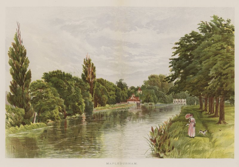 Mapledurham (kromolitho) by English School