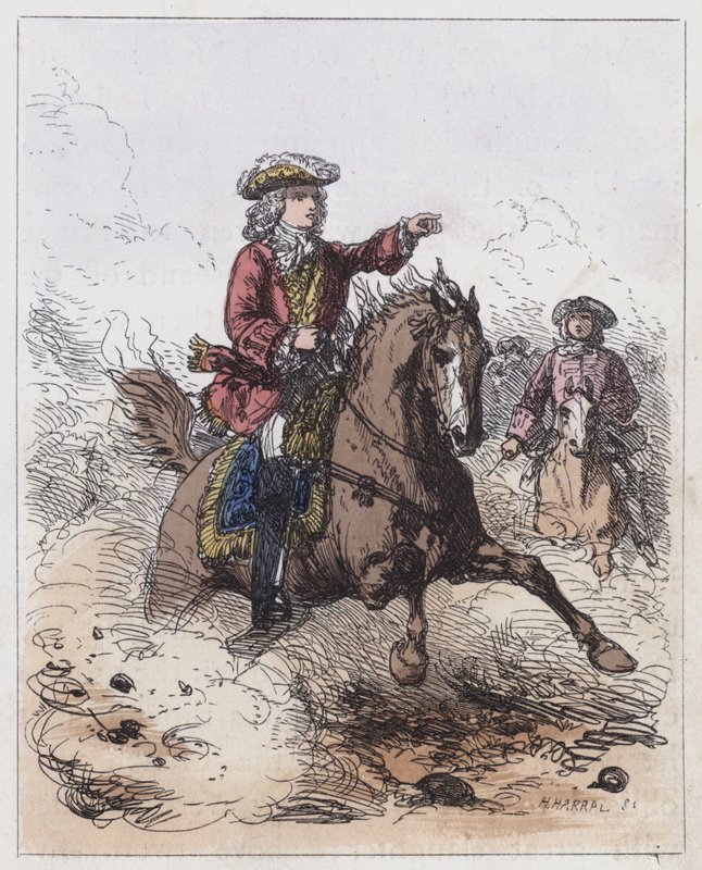 Marlborough at Blenheim (renkli gravür) by English School