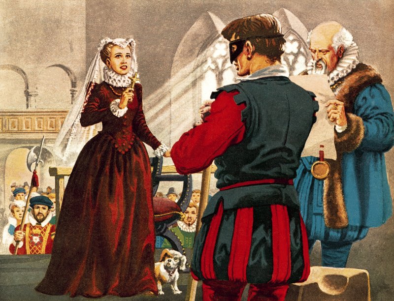 İskoç Kraliçesi Mary by English School