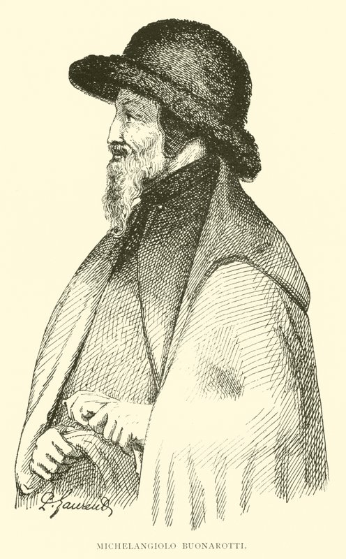 Michelangiolo Buonarotti (gravür) by English School