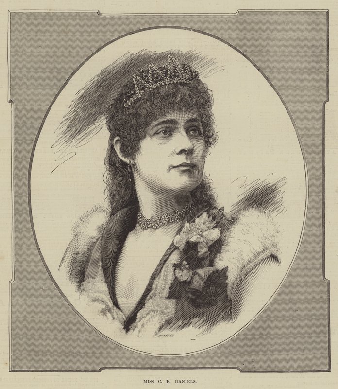 Bayan CE Daniels (gravür) by English School