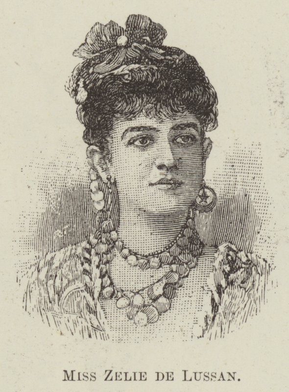 Bayan Zelie de Lussan (gravür) by English School