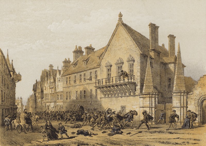 Moray Evi, Canongate (kromolitho) by English School