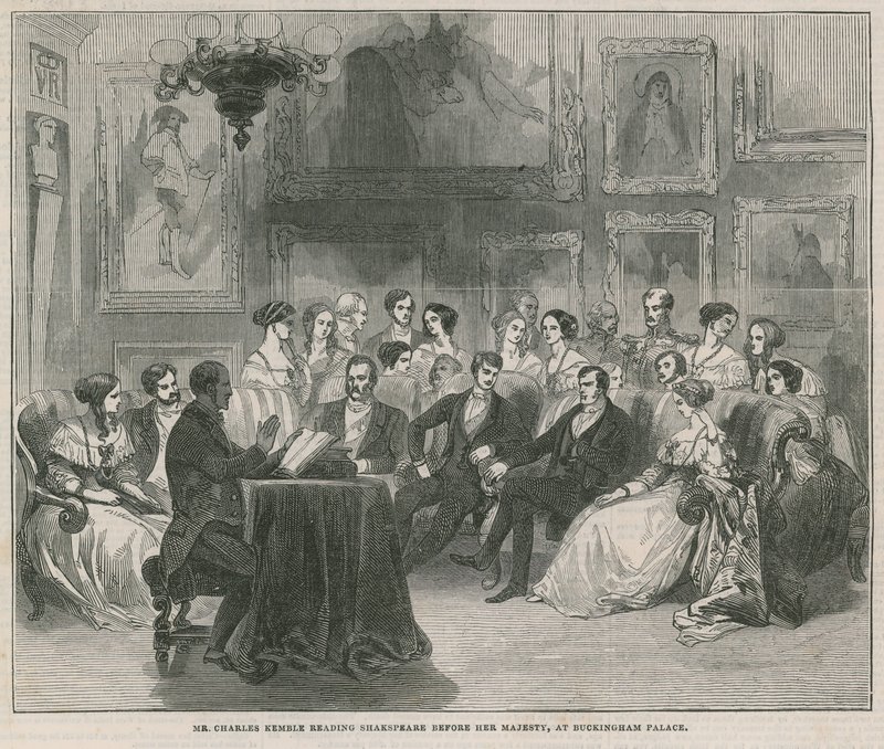 Bay Charles Kemble Shakespeare okuyor by English School