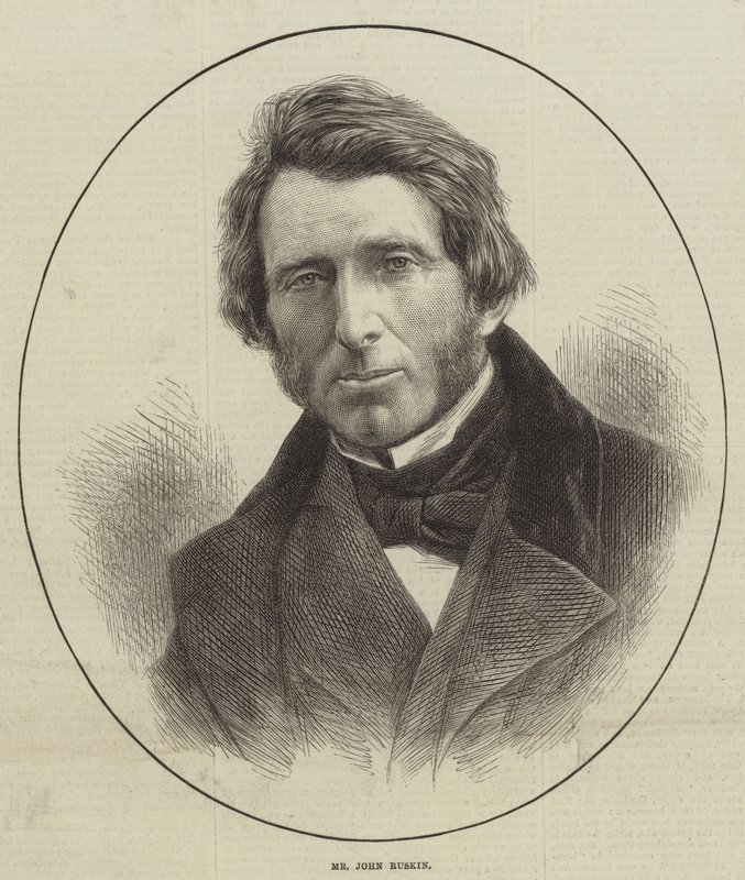 Bay John Ruskin (gravür) by English School
